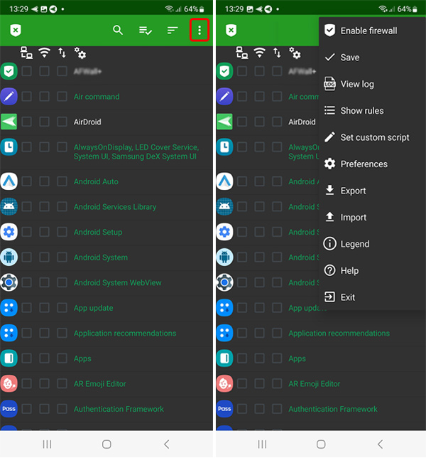 Cómo activar firewall en Android 1 Android tiene un cortafuegos? Cómo configurar el cortafuegos de ...