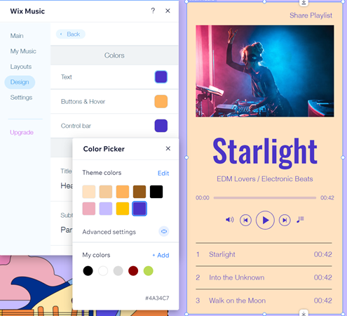 Wix Música: personalizar el reproductor de música | Centro de ...