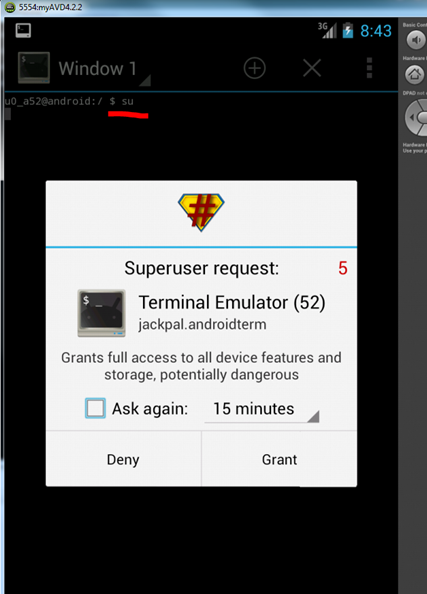 Cómo probar apps en emuladores con root 1 Emulador Android (AVD) Root, SuperSu y Google Play (android 4.2.2 ...
