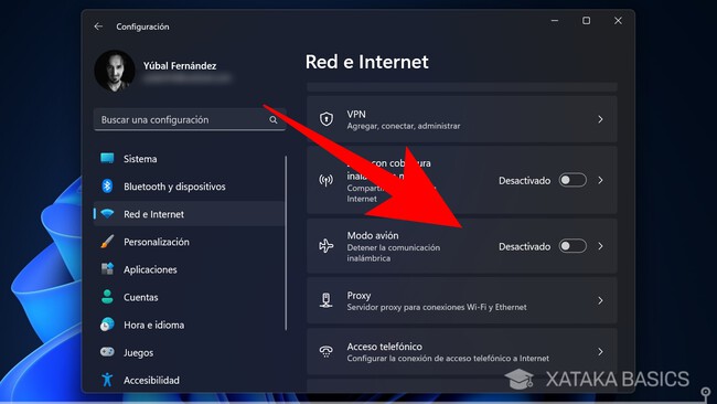 Cómo usar el modo avión para privacidad 1 Modo Avión de Windows 11: qué es y cómo activarlo o desactivarlo