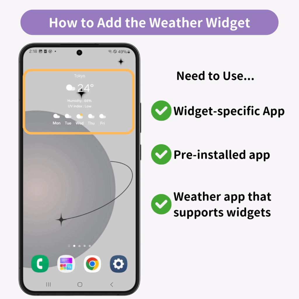 Cómo usar widgets meteorológicos en Android 1 Cómo agregar el widget del clima en Android | WidgetClub