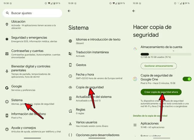 Pasos para hacer copias de seguridad en Android 1 Cómo hacer una copia de seguridad completa de un móvil Android